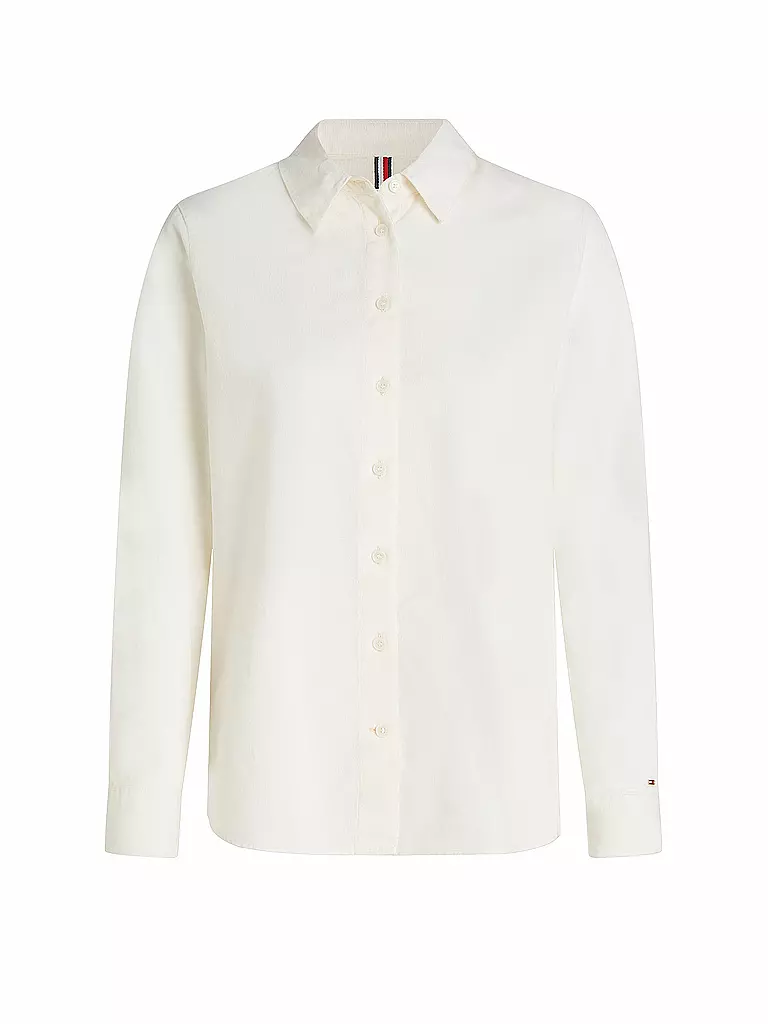 TOMMY HILFIGER Cordbluse weiss